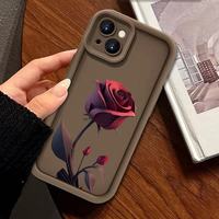 Coques de Téléphone Antichoc Luxe Fleurs pour iPhone 17 Air 16 15 Plus Pro Max 14 13 12 11 X – Housse de Protection Arrière Personnalisable avec Logo