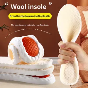 Semelles orthopédiques de confort sportif avec soutien de la voûte plantaire pour bottes Martin, doublure <span class=keywords><strong>en</strong></span> polaire épaissie à grille ananas, antibactérienne et désodorisante - Product Image 1