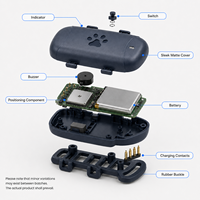 Rastreador GPS 4G LTE Impermeable con Beidou, GLONASS, Galileo, Bluetooth, Aplicación Android, LBS, Geo-Cerca, Monitoreo de Movimiento y Sueño, Collar