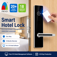 Sistema de Cerradura Inteligente para Puerta de Hotel PRND, Resistente, con Recubrimiento de Zinc, Anti-Robo, Impermeable, con Tarjeta RFID y Llave