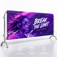 Cubierta de Lona Personalizada para Barrera de Control de Multitudes, Impresión Publicitaria para Exteriores, Directo de Fábrica, OEM, Venta al por Mayor, Resistente a los Rayos UV, EE. UU., Reino Unido, Canadá, Europa