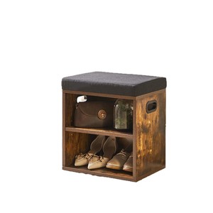 Modern minimalist wooden <b>shoe</b> bench for home use, integrating <b>shoe</b> <b>storage</b> and multi-functionality. - Product Image 5