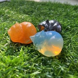 מפעל מחיר טבעי חן סיטונאי קריסטל גילופי שינה חתולי גילופי - Product Image 5