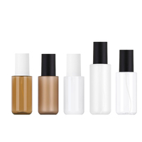 Flacon pompe vaporisateur fin ambré 80ml 100ml 120ml – Bouteilles vides pour lotion liquide, hydratant visage, soins de la peau, format voyage