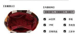 Bolsos de Mano Grandes de Lujo para Mujer, Bolsos de Gran Capacidad, Modernos, de Alta Calidad, de Cuero Genuino - Product Image 2