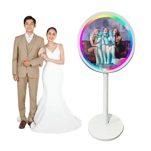 En iyi ayna dokunmatik ekran ayna düğün fotoğraf kabini 60 inç dokunmatik ekran ayna fotoğraf kabini satılık