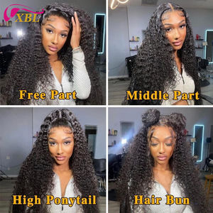 Cheveux humains vierges brésiliens Real Ali Pearl HD Water Wave Deep Wave 5x5 13x4 13x6 Lace Front Long Straight 5x5 13x4 13x6 Lace - Product Image 4