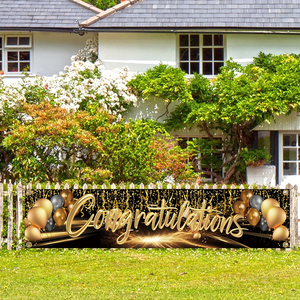 لافتة فينيل مخصصة مطبوعة بدقة عالية مقاومة للماء ومتينة للاحتفالات بالمناسبات مثل أعياد الميلاد والتخرج، مناسبة للاستخدام الداخلي والخارجي وديكورات المناسبات الاحتفالية. - Product Image 6