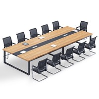 Mobilier de direction moderne Table en bois pour 10 ou 12 personnes Table de réunion de luxe Table de conférence pour bureau