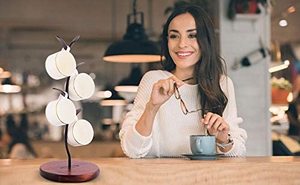 Держатель для кружки, подставка для кофейной чашки, столешница, кружка в форме дерева, привлекательный дизайн, металлический держатель, подставка для чашки с деревянным основанием, держатель для кухни - Product Image 6