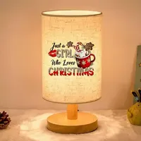 Lampe de chevet LED à motif de Jésus personnalisé avec abat-jour en tissu Veilleuse d'intérieur alimentée par USB pour cadeau de décoration de bureau à domicile