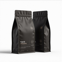 Sachet de café de sécurité imprimé sur mesure, directement de l'usine, avec valve et fermeture éclair, recyclable, en feuille, à fond plat, qualité alimentaire supérieure