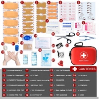 Trousse de Premiers Soins Mini en EVA, 101 Pièces, Étanche, Petite Trousse Médicale pour la Maison et l'Extérieur