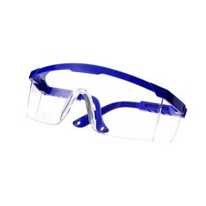 Gafas de seguridad, gafas protectoras con montura azul para uso industrial, protección contra polvo y arena, lentes transparentes de 2mm de espesor - Product Image 2