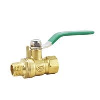 Robinet à bille 1/2 pouce DN15, filetage mâle-femelle, poignée longue, corps épaissi robuste, 1,6 MPa pour eau, gaz, huile