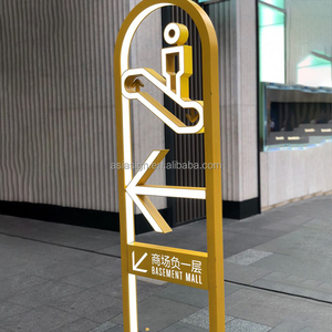 Insegna Pubblicitaria Retroilluminata in Acciaio Inox Personalizzata OEM per Bar, Targa con <span class=keywords><strong>Numero</strong></span> Civico, Insegna per Indirizzo Esterna Resistente alle Intemperie - Product Image 1