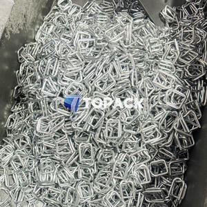 مشبك سلكي مجلفن من المصنع لأحزمة البوليستر المنسوجة والحبال المركبة بأحجام 13 و16 و19 و25 و32 ملم لتغليف المنصات - Product Image 3