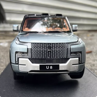 Modelo de Coche Personalizado de Aleación de Aluminio a Escala 1:18 del Vehículo Todoterreno BYD U8 - Regalo de Decoración para el Hogar Unisex