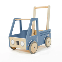 Chariot en bois pour bébé, chariot de marche, chariot de courses anti-renversement, chariot de rangement domestique, petit chariot, jouet d'apprentissage de la marche