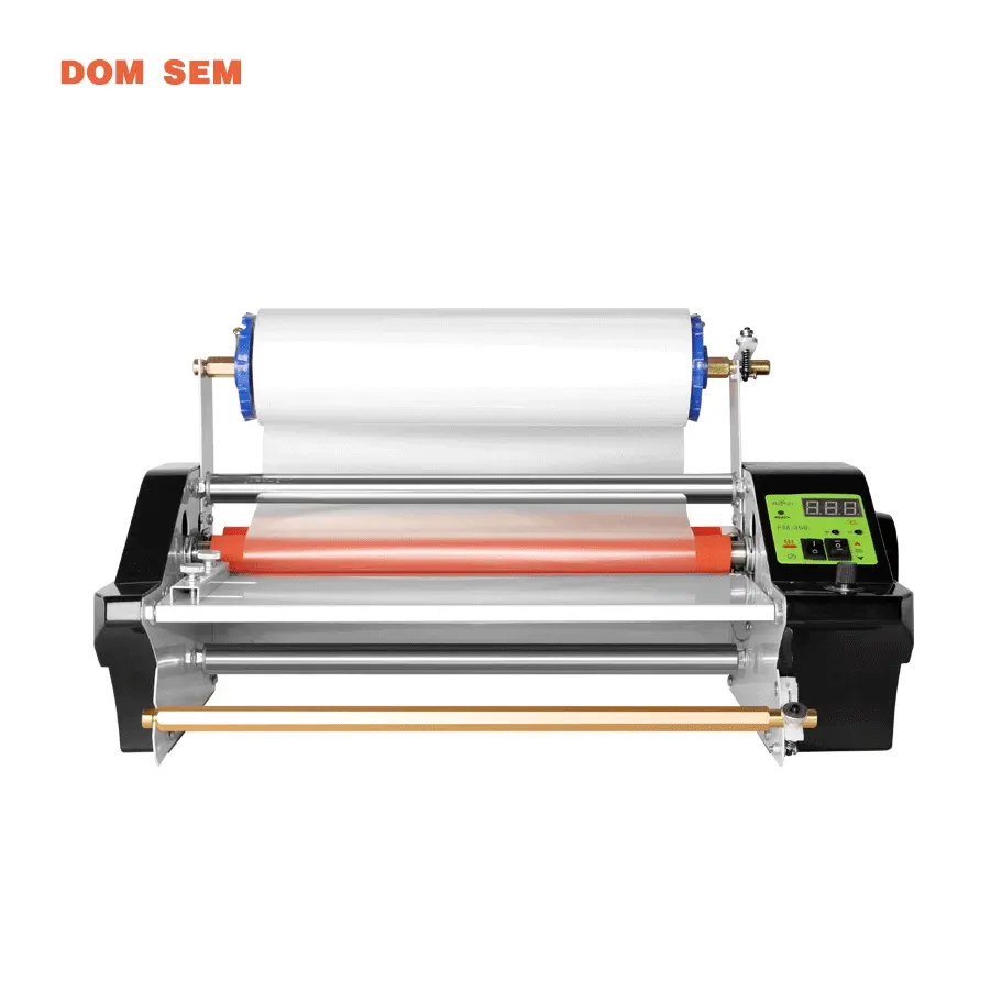 Laminatore automatico del rotolo di DOMSEM per la macchina di laminazione del libro del telefono della laminazione dell'etichetta di cristallo del film uv dtf dell'autoadesivo del film di AB