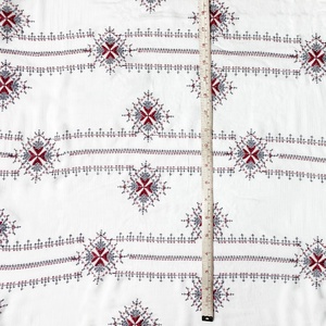 Colheita 100% rayon colorido boêmio ponto cruz bordado tecido para vestido <span class=keywords><strong>aida</strong></span> pano 14 contagem ponto cruz tecido broderie - Product Image 4