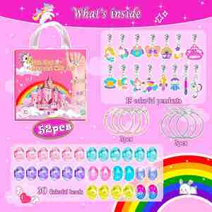 Women's Customizable <b>Initial</b> Stainless Steel <b>Bracelet</b> Set Fashionable Beaded Jewelry Handbag Trendy Making Toys Plastic Material - Product Image 6