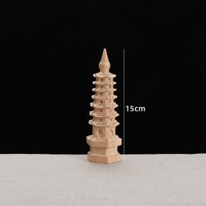 Pagoda Wenchang de Madera de Durazno Feicheng, de 7, 9, 11 y 13 Pisos, Coleccionable de Madera, Decoración para el Hogar, Estudio u Oficina, Regalo - Product Image 2