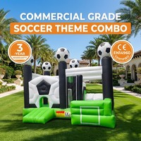 Castillo Inflable Comercial de PVC de 0.55mm de Alta Resistencia con Tobogán, Garantía de 3 Años, Capacidad para 14 Personas, para Alquiler en Eventos y Fiestas