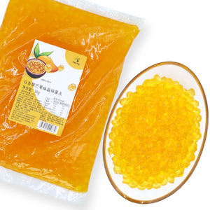 China Atacado Maracujá Manga Bola De Cristal Boba Chewy Bubble Chá Pérolas para Chá Ingredientes - Product Image 1