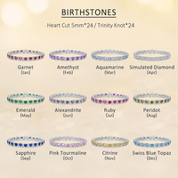Bracelet en diamant de laboratoire, en argent sterling, avec breloque en forme de cœur et nœud celtique, tendance, hypoallergénique, pour anniversaire