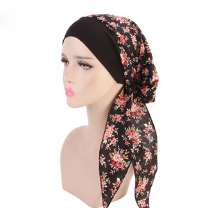 Bonnet de chimiothérapie élégant et doux en gros avec foulards soyeux pour femmes atteintes de cancer, perte de cheveux, bonnet de sommeil - Product Image 6