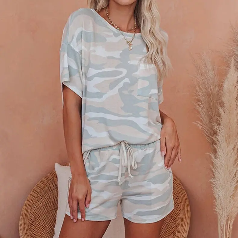 Quick Dry Sleep Wear 1Pcs Home Wear Set pigiama T-shirt Set donna Top seller donna Summer Sleepwear