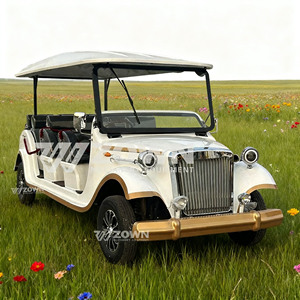 Comfortable Electric Retro Vintage Sightseeing Cart 4 Seats Classic Tour Car CE Approved for Resort Park Scenic Spot - Product Image 6