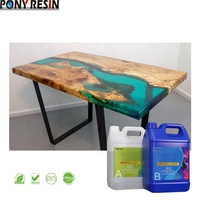Résine époxyde de coulée profonde en cristal claire de résistance jaune dure élevée de résistance thermique pour la table en bois