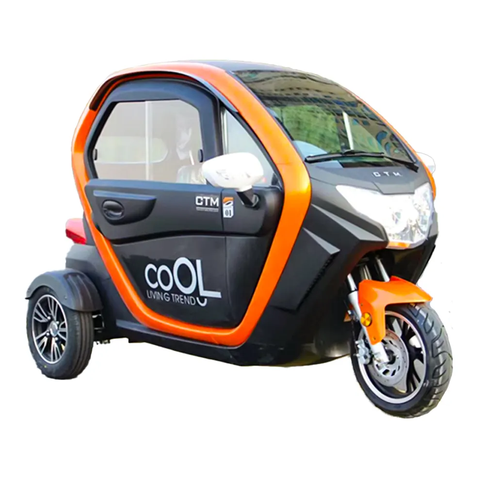 2023 EEC 3 Wheeler 1500W Motor 2 Seater Battery Electric Vehicles