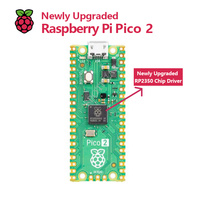 Raspberry Pi Pico 2 dengan mikrokontroler Raspberry Pi RP2350 dual-core RISC-V atau Arm Cortex-M33