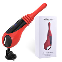 9-Frequenz LCD Sexmaschine Teleskopischer Vibrierender Weiblicher Masturbations-Massagevibrator