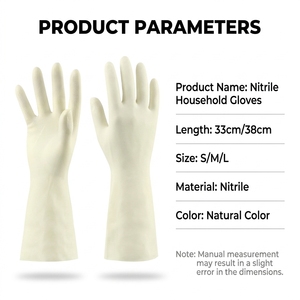 Gants en nitrile jetables pour usage domestique, résistants à l'eau, pour la cuisine, la vaisselle et la manipulation des aliments - Product Image 2