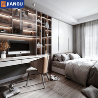 Meubles de chambre à coucher sur mesure, lit tatami, design complet avec rangement pour armoire, bureau, armoire de rangement multifonctionnelle, gain de place