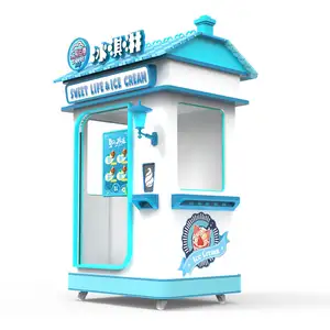 Touch screen self-service vending machine three flavor soft ice cream making machine