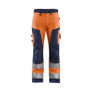 BLAKLADER - 715518115389D25 Pantalon haute visibilité pour femme sans poches à clous Orange/Bleu marine-EAN 7330509502471 HI-VIS WORKWEAR - Product Image 2