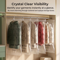 Ensemble de sacs de compression sous vide transparents et écologiques, populaires et peu encombrants, pour le rangement des vêtements dans le salon