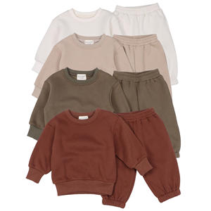 PETELULU Conjuntos de Sudadera de Ropa Orgánica para Bebé de Otoño Ropa Sencilla para Niños Conjunto Unisex Suave para Niños Tipo Jogger - Product Image 2