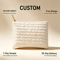 Dompet Koin Katun Quilted Custom Unisex, Dompet Mini Kanvas dengan Ritsleting, Penyimpanan Uang Receh, Perjalanan, Grosir, Pabrik OEM