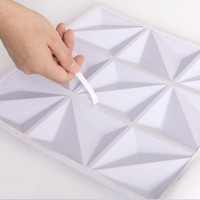 Panneau mural 3D stéréo moderne en PVC, autocollant mural imperméable pour fond de télévision, papier peint de simulation, ruban adhésif décoratif