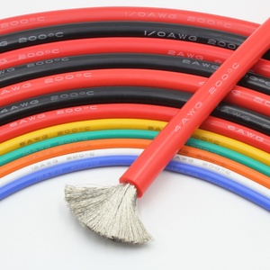 4AWG 6AWG 8AWG Örgülü Ultra Esnek Kauçuk Silikon Kablo 600V 200°C Isıya Dayanıklı Elektrik Telleri Havai Hattlar - Product Image 1