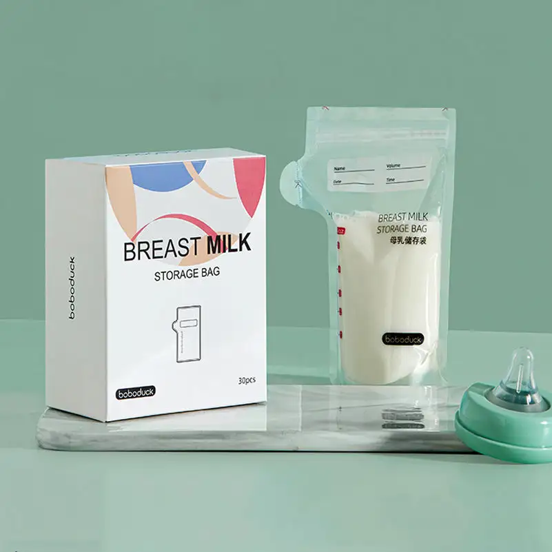 कस्टम लोगो 30 मायने रखता 200 ML लीक सबूत जिपर सील Breastmilk स्तन के दूध का भंडारण बैग