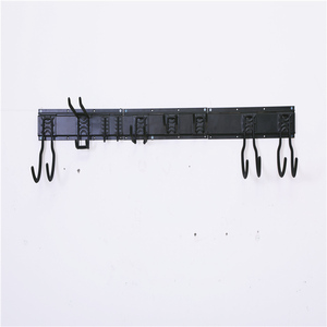 Organisateurs de Garage réglables robustes montage mural 8 crochets Rails outils de jardin tuyaux charge maximale 500lbs stockage de Garage - Product Image 1
