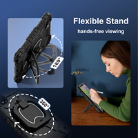 Housse de tablette en silicone robuste avec sangle rotative à 360° pour Xiaomi Redmi Pad SE 8,7 pouces 2024, logo personnalisé