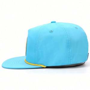 Gorras de 5 Paneles de Felpa de Alta Calidad con Logotipo Personalizado, Secado Rápido, Visera Plana, Impresión Sublimada, Parche, Cierre a Presión, Gorra para las Cuatro Estaciones - Product Image 5